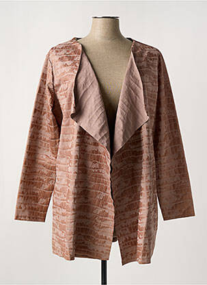 Veste casual tissage suedine marron ROMEO POUR JULIETTE femme