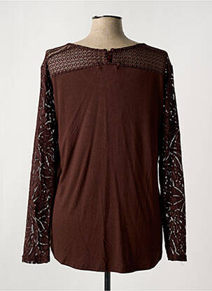 T-shirt manches longues manches longues marron NANA BELLE femme