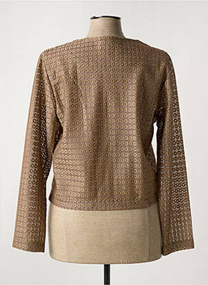 Gilet manches longues col rond marron VETISTYLE femme
