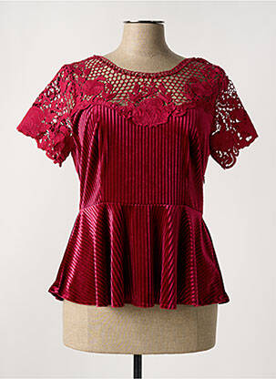 Top manches courtes manches courtes rouge LUXE COLLECTION femme