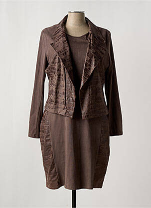 Ensemble robe coupe cintrée marron ROMEO POUR JULIETTE femme