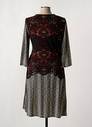 Robe mi-longue manches 3/4 manches 3/4 noir ROMEO POUR JULIETTE femme
