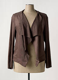 Veste casual tissage suedine marron ROMEO POUR JULIETTE femme