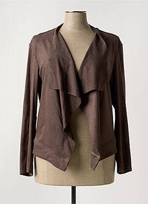 Veste casual tissage suedine marron ROMEO POUR JULIETTE femme