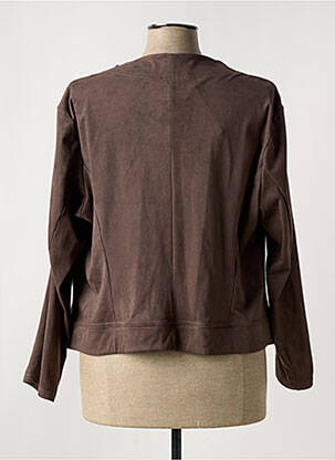 Veste casual tissage suedine marron ROMEO POUR JULIETTE femme