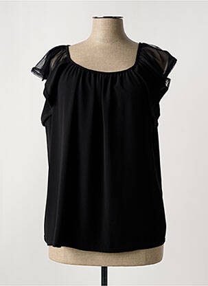 Top manches courtes manches courtes noir ROMEO POUR JULIETTE femme