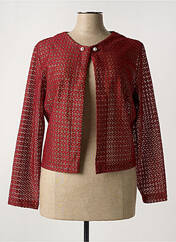 Gilet manches longues rouge VETISTYLE pour femme seconde vue