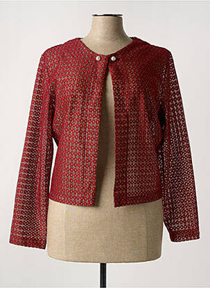 Gilet manches longues rouge VETISTYLE pour femme