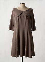 Robe mi-longue marron LYANNE pour femme seconde vue