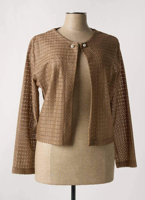 Gilet manches longues marron VETISTYLE pour femme