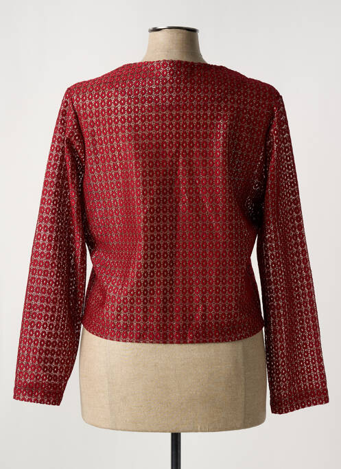 Gilet manches longues rouge VETISTYLE pour femme