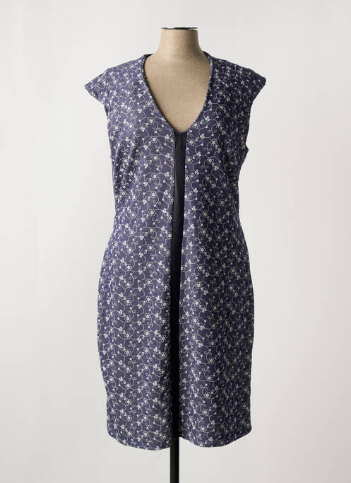 Robe mi-longue bleu ROMEO POUR JULIETTE pour femme