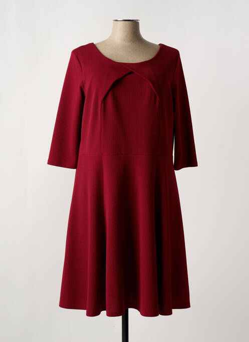 Robe mi-longue rouge LYANNE pour femme