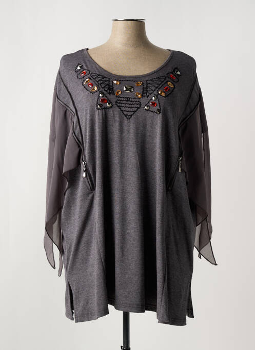 Tunique sans manche gris LADY BELLE pour femme