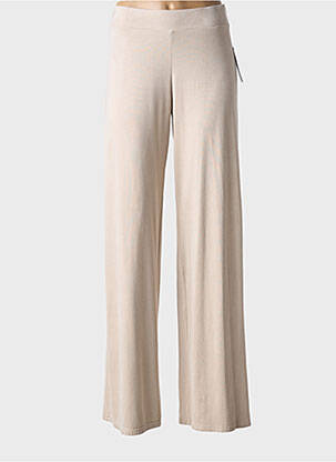 Pantalon flare stretch taille haute beige ROMEO POUR JULIETTE femme