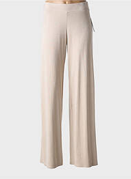 Pantalon flare stretch taille haute beige ROMEO POUR JULIETTE femme