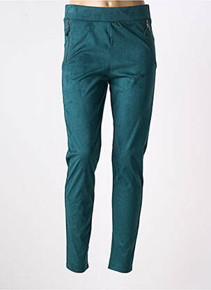 Jegging tissage suedine taille normale vert MONACO COLLECTION femme