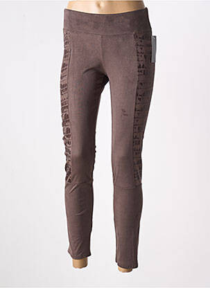Legging taille haute taille haute marron ROMEO POUR JULIETTE femme