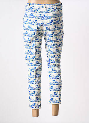 Pantalon 7/8 taille à pinces taille normale bleu HIPPOCAMPE femme