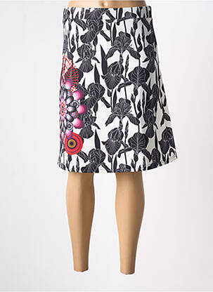 Jupe mi-longue stretch noir 101 IDEES femme