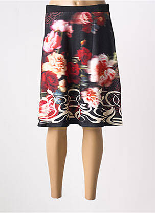 Jupe mi-longue taille normale noir 101 IDEES femme