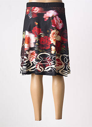 Jupe mi-longue stretch noir 101 IDEES femme