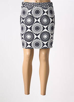 Jupe courte coupe droite noir 101 IDEES femme