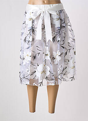 Jupe mi-longue blanc CHARBELL pour femme