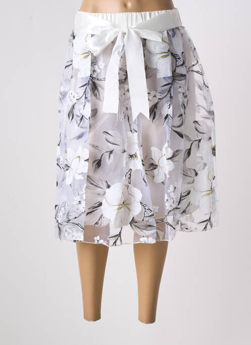 Jupe mi-longue blanc CHARBELL pour femme