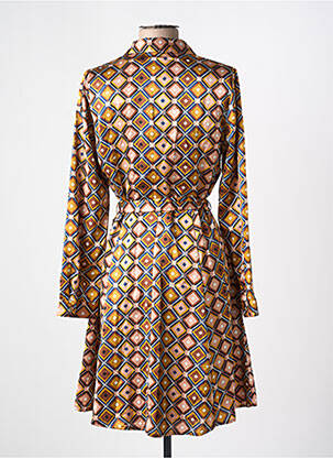 Robe mi-longue manches longues manches longues marron LA PETITE ETOILE femme
