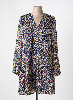 Robe courte manches longues manches longues bleu MOLLY BRACKEN femme