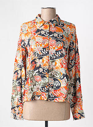 Chemisier imprimé fantaisie manches longues orange VERO MODA femme