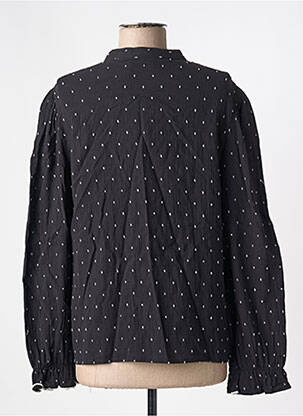 Chemisier coupe cintrée manches longues noir ICHI femme
