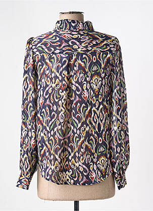 Chemisier imprimé fantaisie manches longues bleu MOLLY BRACKEN femme