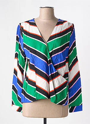 Blouse tissage popeline manches longues vert LA PETITE ETOILE femme