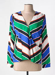 Blouse fermeture boutonnée au dos manches longues vert LA PETITE ETOILE femme