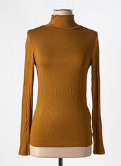 Pull col roulé marron ICHI pour femme seconde vue