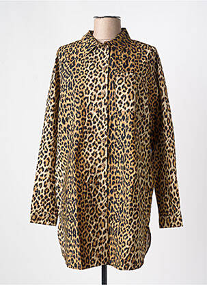 Tunique manches longues marron PIECES pour femme