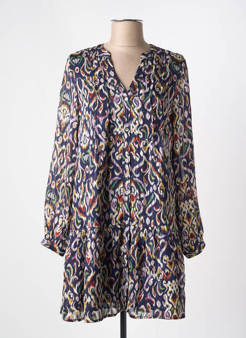 Robe courte manches longues manches longues bleu MOLLY BRACKEN femme