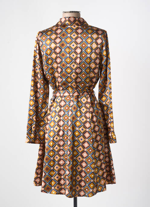 Robe mi-longue marron LA PETITE ETOILE pour femme