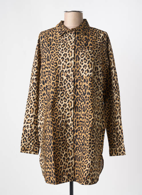 Tunique manches longues marron PIECES pour femme