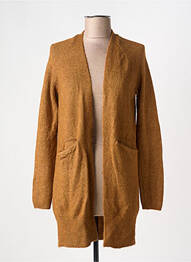 Gilet manches longues stretch marron ICHI femme
