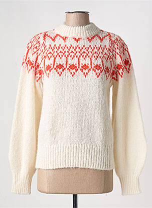 Pull stretch manches longues beige PIECES femme