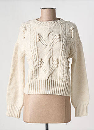 Pull stretch manches longues beige VERO MODA femme