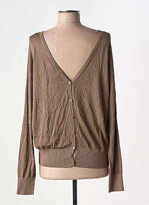 Pull col bateau manches longues marron GRACE & MILA femme