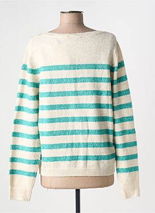 Pull stretch manches longues vert ICHI femme