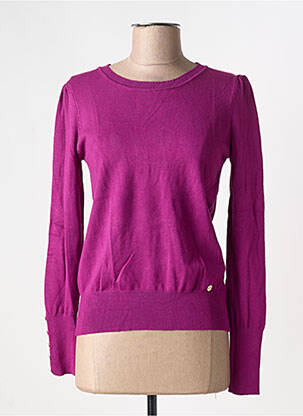 Pull stretch manches longues violet LA PETITE ETOILE femme