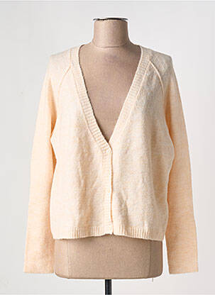Gilet manches longues coupe cintrée beige GRACE & MILA femme