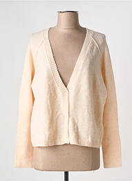 Gilet manches longues coupe cintrée beige GRACE & MILA femme
