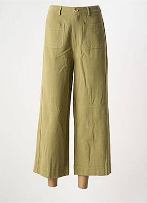 Jeans coupe large poches taille haute vert GRACE & MILA femme